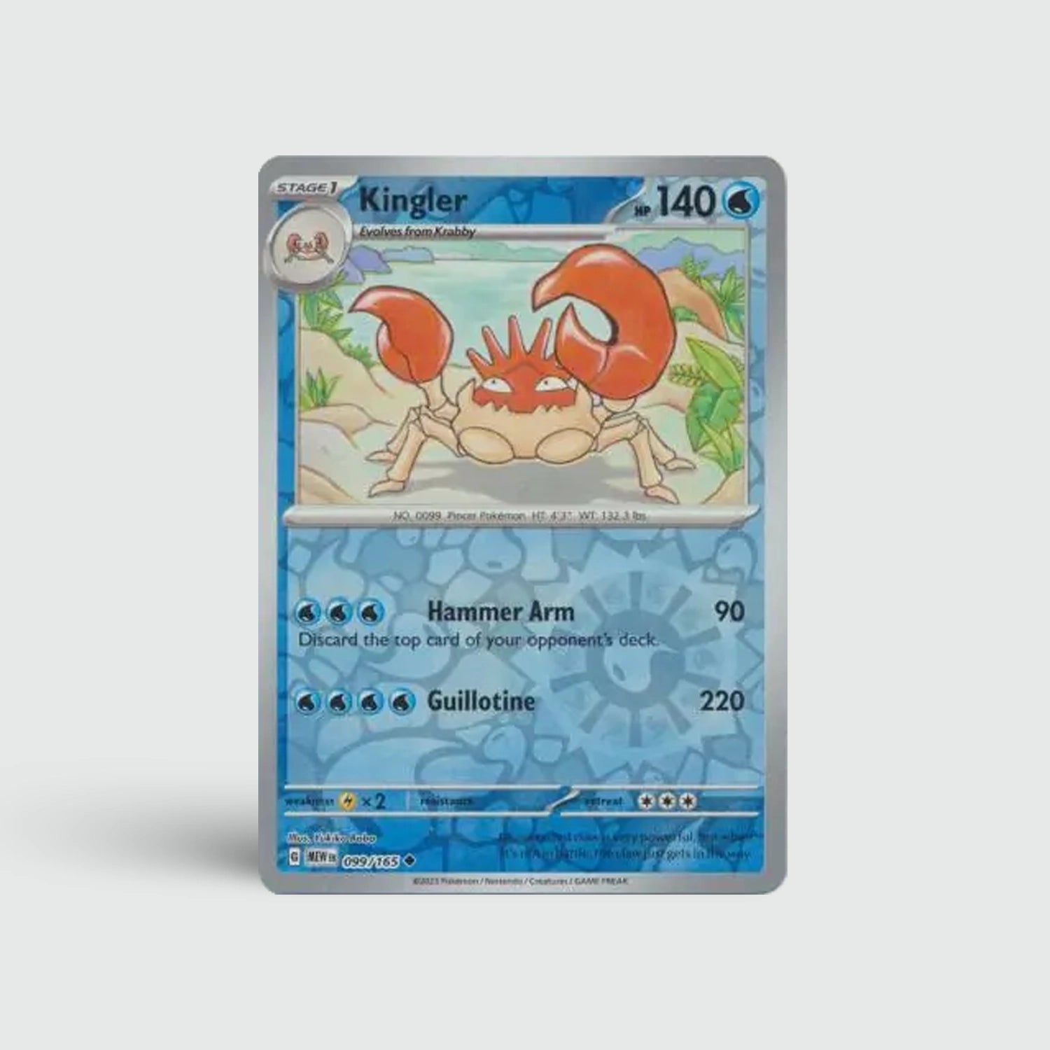 pokemon kingler card Pokemon Single Card FOSSIL (Unlimited)